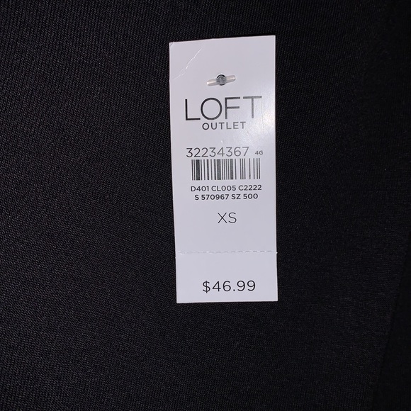 LOFT - Size XS Women’s black blouse - New With Tags - Picture 2 of 4